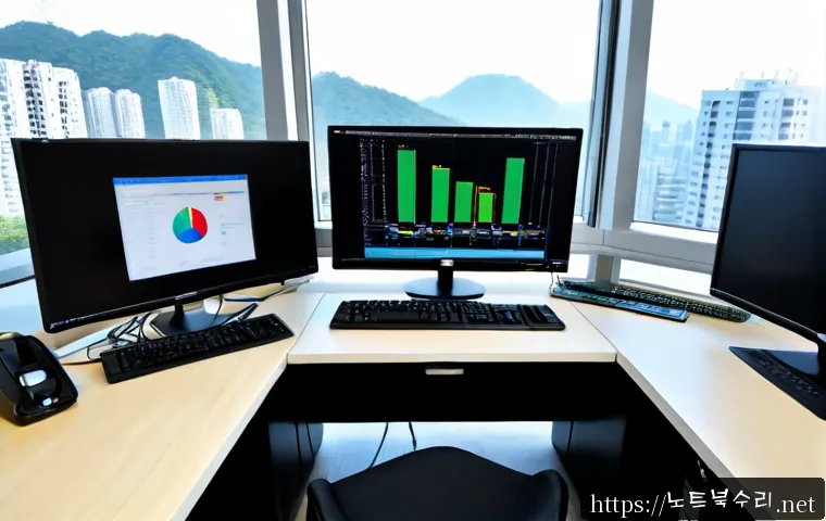 문원동 HARDWARE_INTERRUPT_STORM - Photorealistic IT support workstation in a quiet Munwon-dong apartment office, desktop tower opened ...