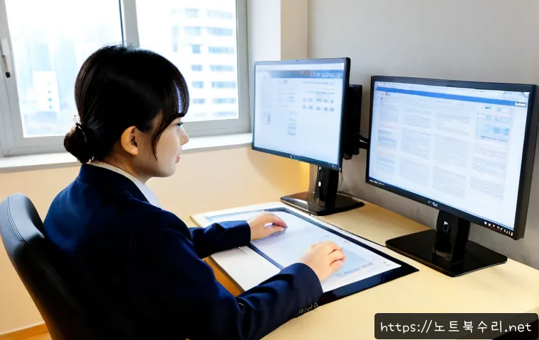 율현동 PROCESS_HAS_LOCKED_PAGES - Photorealistic remote-support workstation in a quiet Yulhyeon-dong apartment office, IT specialist v...