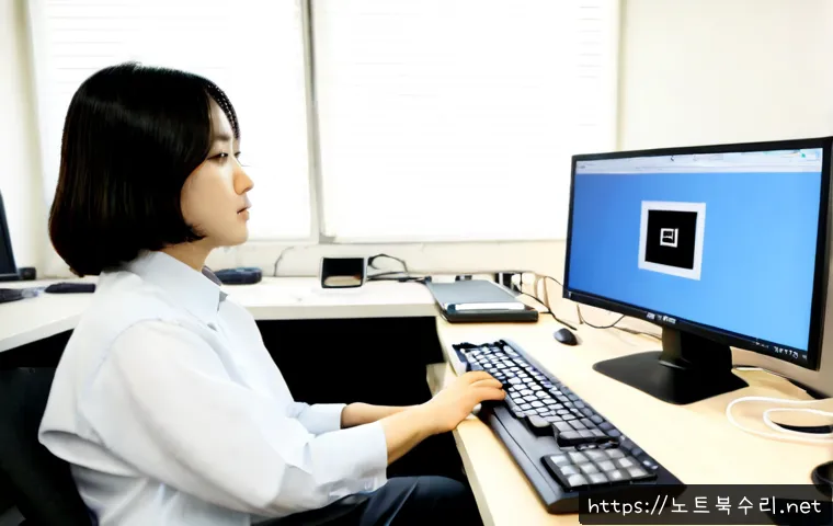개화동 POOL_CORRUPTION_IN_FILE_AREA - Photorealistic remote-support workstation in a quiet Gaehwa-dong apartment office, dual monitors sho...