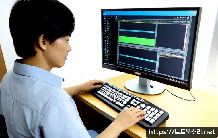 내유동 STATUS_INVALID_LOCK_SEQUENCE - Photorealistic remote-support workstation in a quiet suburban home office, ultrawide monitor showing...