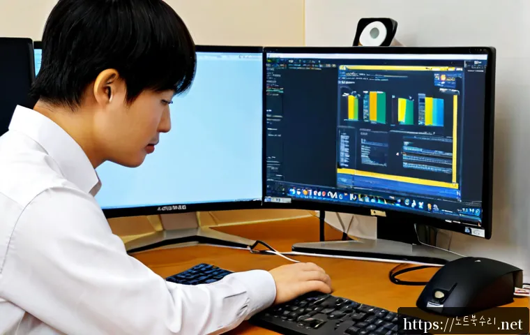 역삼동 윈도우11 windows11 재설치 포맷  초기화 - Photorealistic IT support workstation in Yeoksam-dong, Seoul, technician reinstalling a desktop oper...
