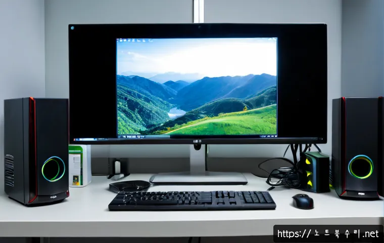 유림동 STATUS_DISK_NOT_INITIALIZED - Photorealistic IT support workstation in a modern Yulim-dong office, dual monitors showing an unlabe...