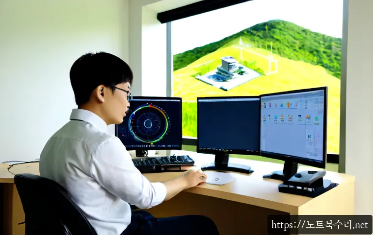 상거동 STATUS_ILLEGAL_INSTRUCTION - Photorealistic remote IT support workspace in a quiet hillside residential district, technician usin...