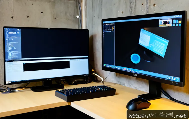 무학동 ubuntu재설치 포맷  초기화 - Photorealistic remote-support workstation in a compact Mukhak-dong apartment, technician reinstallin...