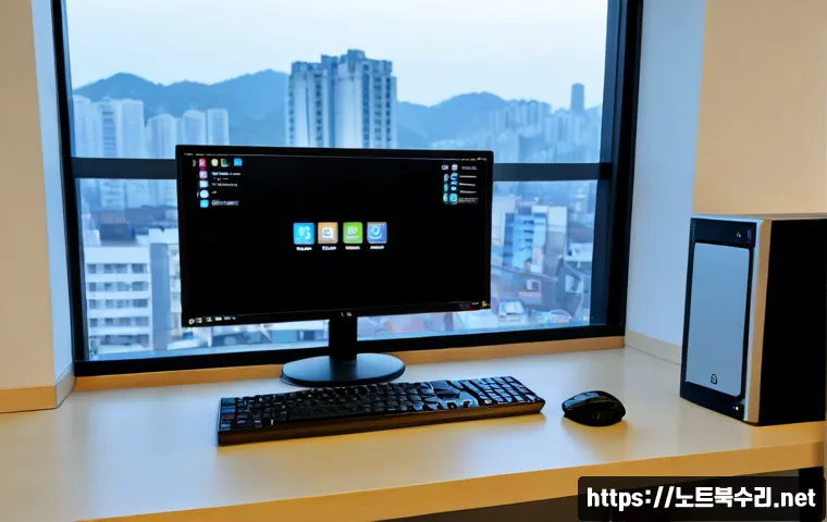 옥련동 STATUS_KERNEL_MODULE_NOT_FOUND - Photorealistic remote IT support workstation in a quiet Okryeon-dong apartment, dual monitors showin...