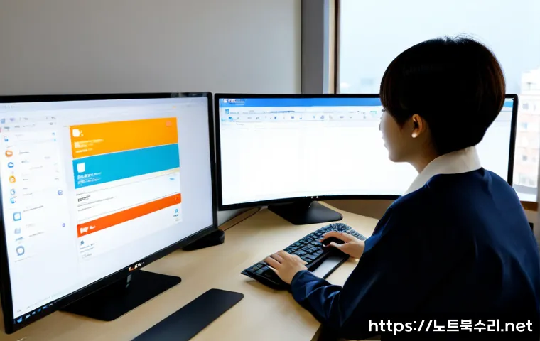 귤현동 STATUS_FILE_NOT_FOUND - Photorealistic remote-support workstation in a quiet Gyulhyeon-dong apartment office, dual monitors ...