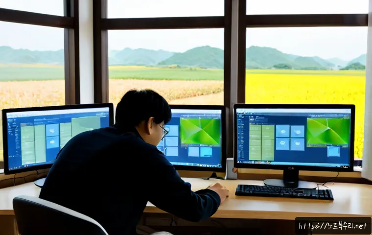청산면 워크스테이션출장방문수리점 - Photorealistic remote-support technician repairing a high-performance desktop workstation in a quiet...