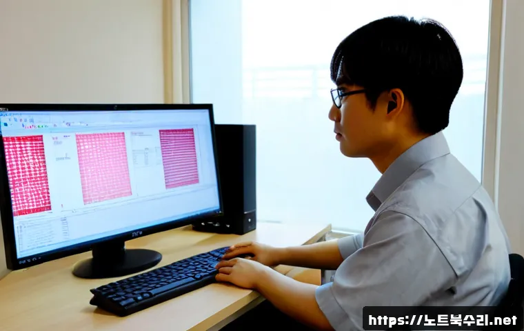 내유동 STATUS_STACK_BUFFER_OVERRUN - Photorealistic IT support workstation in a quiet Korean residential office near Naeyu-dong, desktop ...
