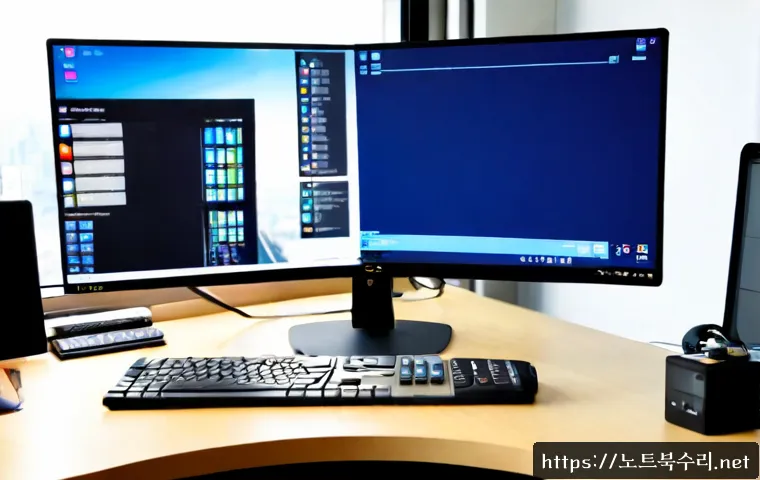 해곡동 KERNEL_DATA_INPAGE_ERROR - Photorealistic remote IT support workstation in a compact Haegok-dong apartment office, ultrawide mo...