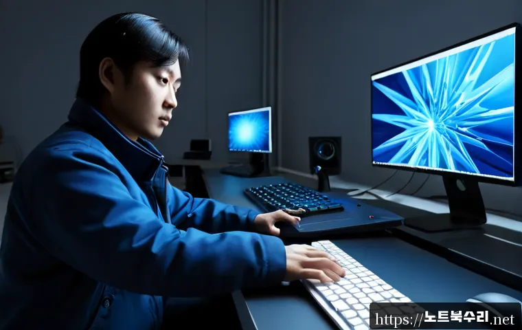 합정동 DRIVER_POWER_STATE_FAILURE - Photorealistic modern design studio near Hapjeong, a powerful desktop workstation abruptly frozen du...