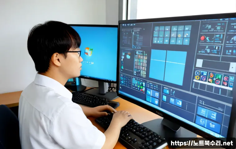 가수동 STATUS_KERNEL_MODULE_INVALID - Photorealistic IT support workstation in a compact modern office, technician examining a desktop com...