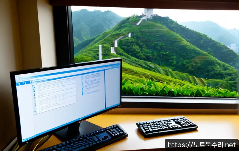 홍제동 HARDWARE_INTERRUPT_STORM - Photorealistic IT support workstation in a compact Hongje-dong apartment office, desktop tower with ...