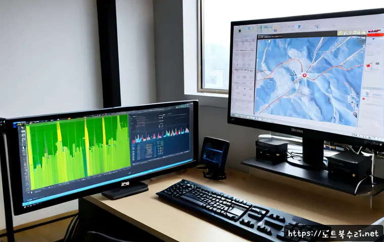 방배동 STATUS_INSUFFICIENT_RESOURCES - Photorealistic remote-support workstation in a quiet Bangbae-dong apartment office, designer facing ...