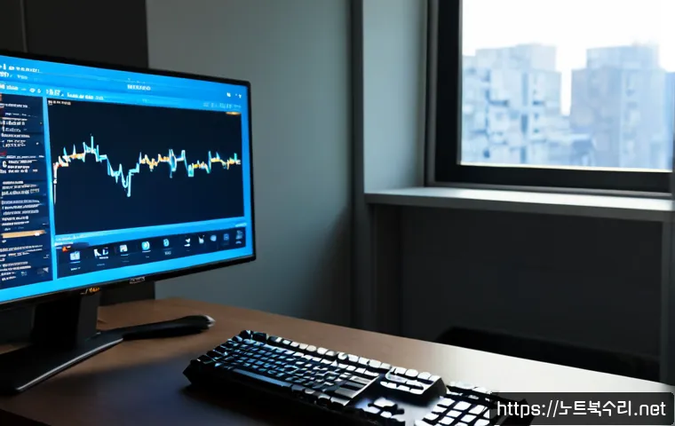 미근동 STATUS_KERNEL_MODE_EXCEPTION - Photorealistic remote-support workstation in a compact Migun-dong office, desktop monitor showing a ...