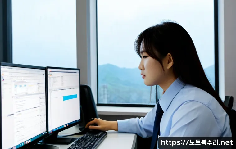 항동 STATUS_INSTRUCTION_FAILED - Photorealistic IT support specialist at a clean workstation in a Hang-dong apartment office, diagnos...