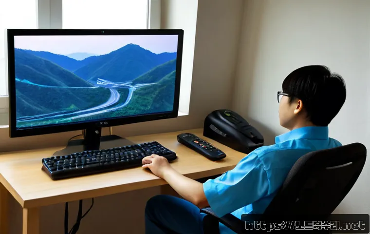 불광동 운영체제 os 재설치 포맷  초기화 - Photorealistic remote-support workstation in a compact apartment near a quiet hillside neighborhood,...
