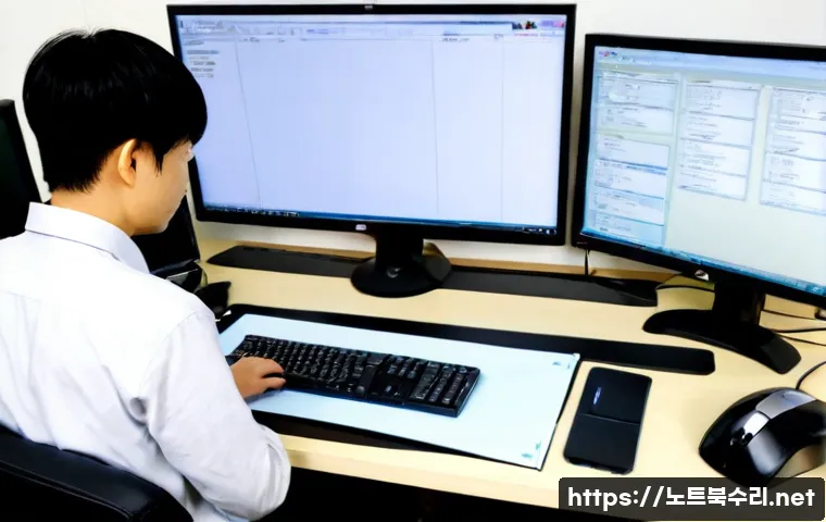 십정동 PROCESS_HAS_LOCKED_PAGES - Photorealistic remote-support workstation in a compact Sipjeong-dong apartment office, desktop monit...