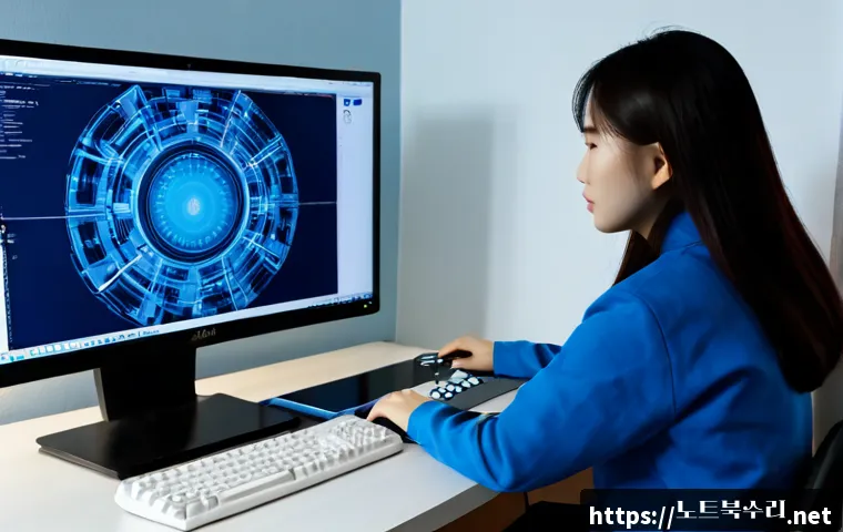 신대방 STATUS_MEMORY_VIOLATION - Photorealistic remote-support workstation in a compact Shindaebang apartment office, dual monitors s...