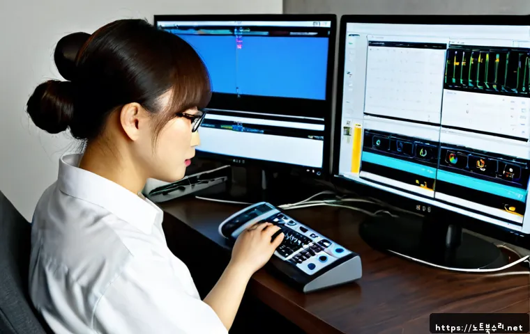 행운동 DRIVER_CAUGHT_MODIFYING_FREED_POOL - Photorealistic remote-support workstation in a compact Haengun-dong apartment office, IT technician ...
