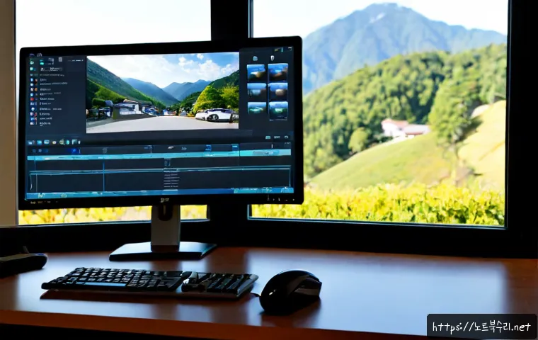 구기동 STATUS_FILE_NOT_FOUND - Photorealistic remote-support workstation in a quiet hillside home office, ultrawide monitor showing...