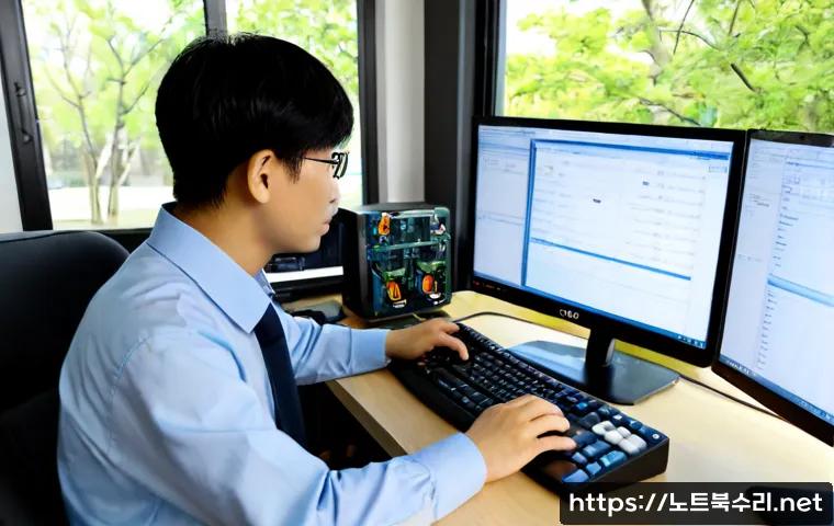보라매동 STATUS_NO_MEMORY - Photorealistic remote-support workstation in a compact Boramae neighborhood apartment, IT technician...