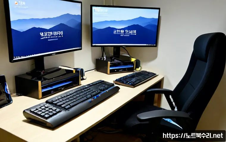 영덕동 윈도우10 windows10 재설치 포맷 초기화 - Photorealistic remote-support workstation in a quiet Yongdeok-dong apartment, technician carefully r...