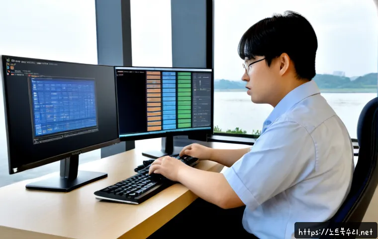 삼패동 DRIVER_CAUGHT_MODIFYING_FREED_POOL - Photorealistic cybersecurity workstation in a modern riverside engineering office, remote-support sp...