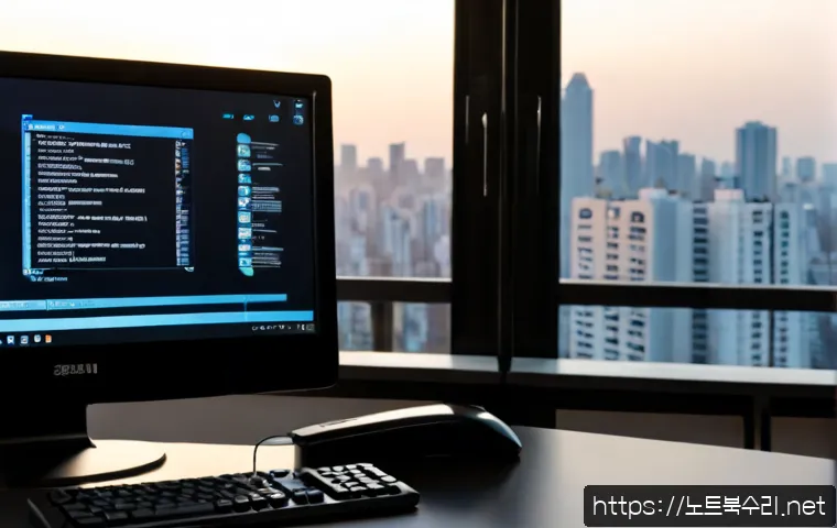 구운동 입력신호가 없습니다 - Photorealistic remote support technician at a compact workstation in a Korean residential office, du...