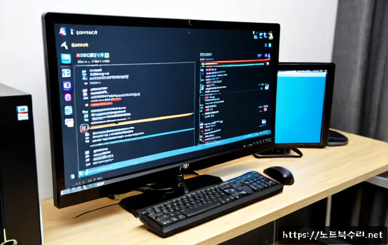 가정동 윈도우11 windows11 재설치 포맷 초기화 - Photorealistic remote-support workstation in a modern apartment near Gajeong, desktop PC connected t...