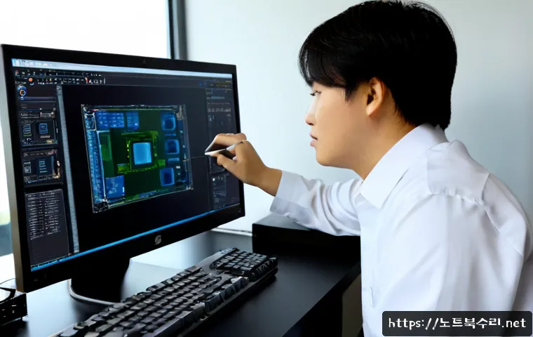 진건읍 NMI_HARDWARE_FAILURE - Photorealistic IT technician diagnosing a high-end desktop workstation with its side panel removed, ...