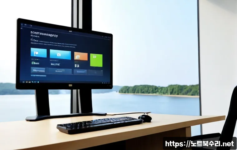 호수동 부트캠프설치 - Photorealistic remote-support workstation in a bright apartment near a calm urban lakeside district,...