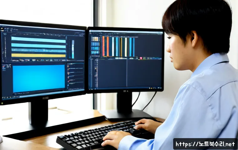 관고동 컴퓨터 desktop 출장방문수리점 - Photorealistic desktop computer repair technician servicing an open tower PC in a compact apartment ...
