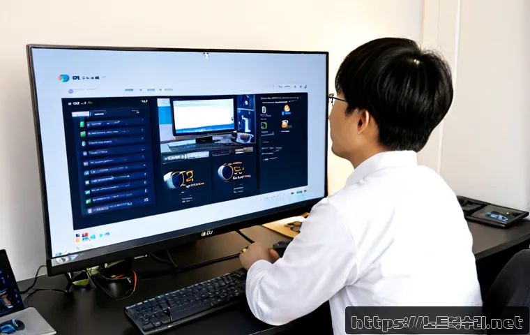 죽전동 NAS출장방문수리점 - Photorealistic onsite NAS repair in a compact Jukjeon-dong apartment home office, technician replaci...