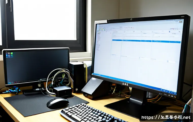 서림동 부팅안됨 - Photorealistic computer repair workstation in a compact Seorim-dong apartment office, desktop tower ...