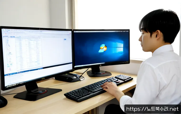 양상동 linux재설치 포맷  초기화 - Photorealistic remote-support workstation in a quiet Yangsang-dong apartment, technician reinstallin...