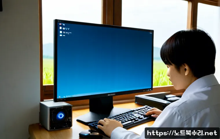 양동면 CRITICAL_PROCESS_DIED - Photorealistic remote IT support workstation in a quiet rural Korean home office, desktop monitor sh...