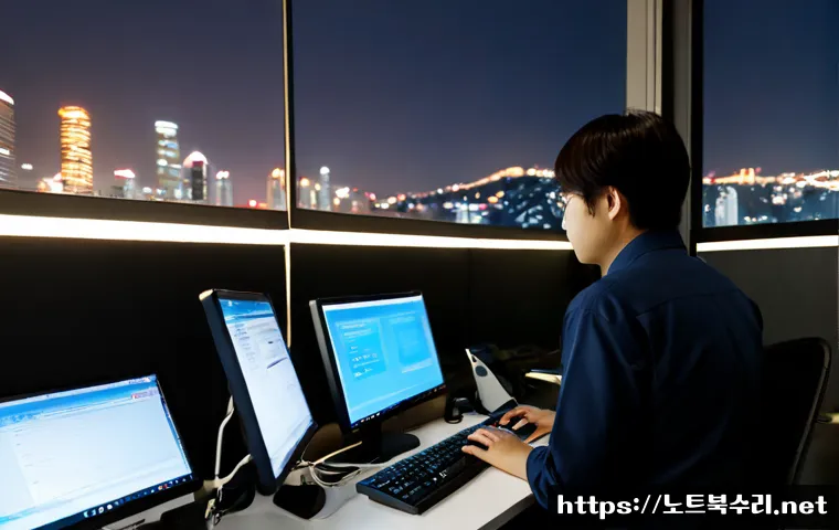 중산동 STATUS_KERNEL_MODULE_ACCESS_DENIED - Photorealistic remote-support workstation in a modern apartment office in Jungsan-dong, a desktop mo...
