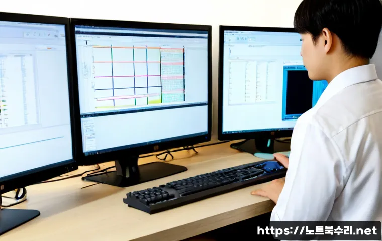 일원동 케이블연결확인 - Photorealistic IT support workstation in a modern apartment office, technician carefully checking Et...