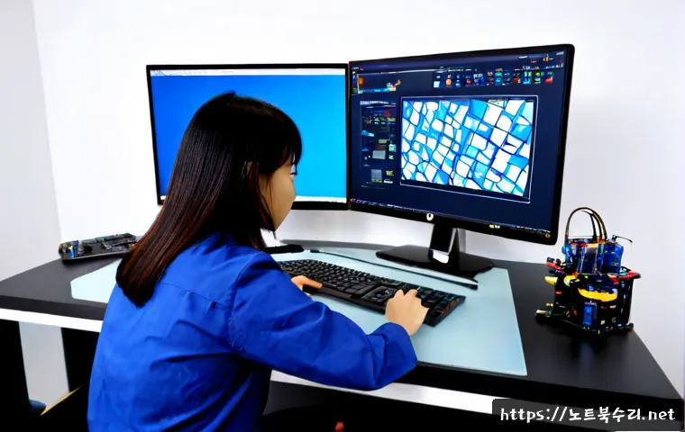 내손동 HARDWARE_MEMORY_FAILURE - Photorealistic IT support workstation in Naeson-dong, Anyang, technician carefully reseating RAM mod...