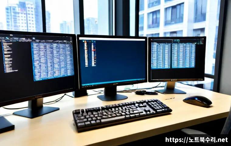 신도림 linux재설치 포맷  초기화 - Photorealistic IT support workstation in a modern Sindorim office, technician reinstalling Linux on ...