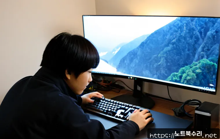 번동 linux재설치 포맷  초기화 - Photorealistic IT technician reinstalling Linux on a compact desktop workstation in a quiet Bang-don...