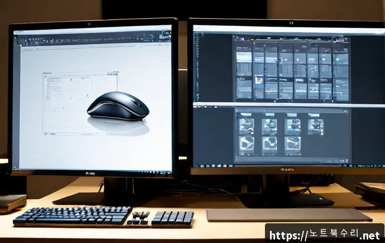 연라동 STATUS_STACK_OVERFLOW - Photorealistic product design workstation in a compact Yeonra-dong studio, dual monitors displaying ...
