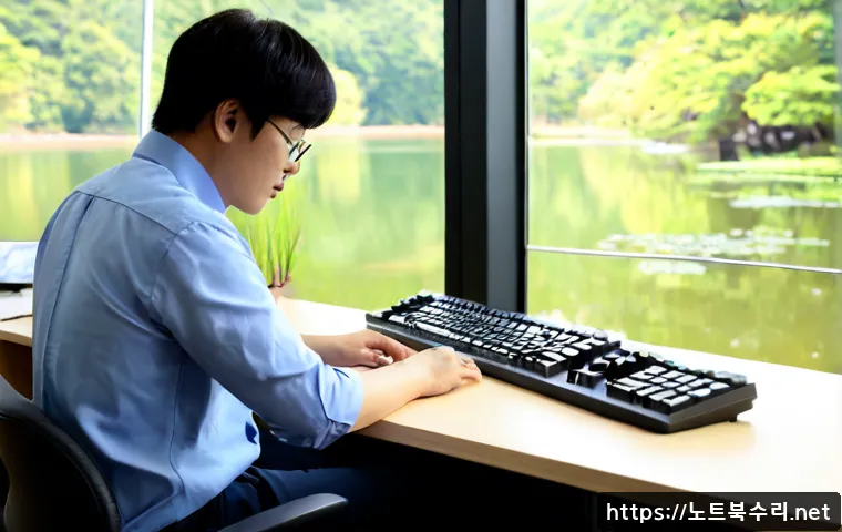 고양시 STATUS_CONTROL_C_EXIT - Photorealistic remote-support workstation in a modern Goyang office, IT technician calmly recovering...
