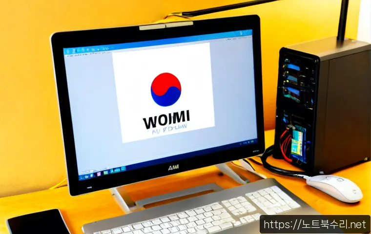 원시동 부트캠프설치 - Photorealistic remote-support workstation in a compact Wonmi-dong apartment office, unbranded alumin...