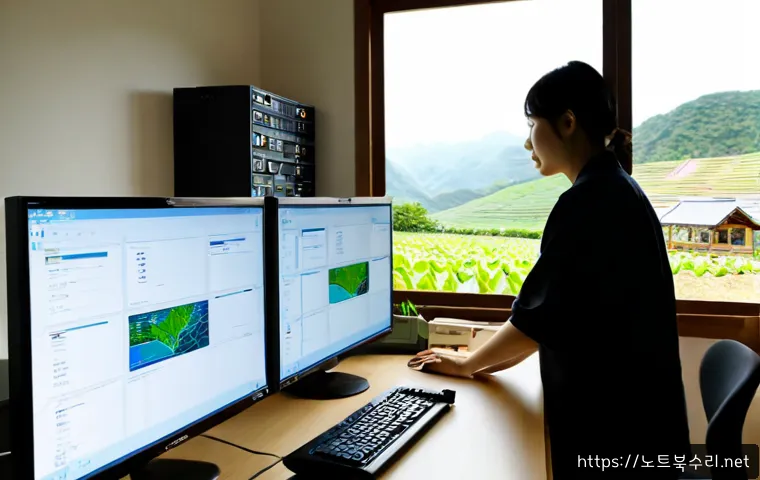 원삼면 STATUS_KERNEL_SECURITY_CHECK - Photorealistic remote-support workstation in a quiet Wonsam-myeon home office, dual monitors showing...