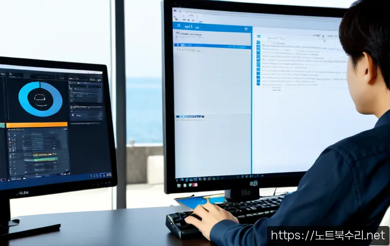 월곶동 STATUS_INVALID_CALLER - Photorealistic remote-support workstation in a modern apartment near a quiet Korean coastal district...