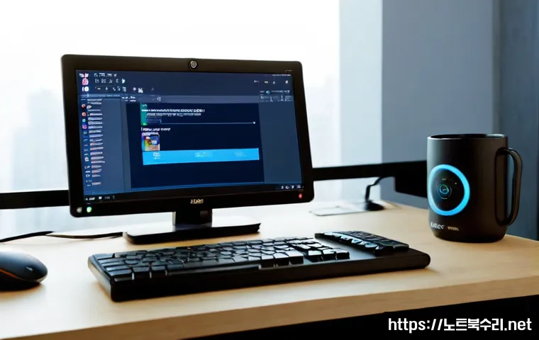 진동면 STATUS_SESSION_TIMEOUT - Photorealistic remote-support workstation in a compact Korean apartment, desktop monitor showing a b...