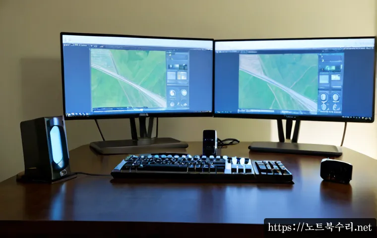 상적동 STATUS_CONNECTION_REFUSED - Photorealistic remote-support workstation in a quiet suburban Korean apartment near low green hills,...