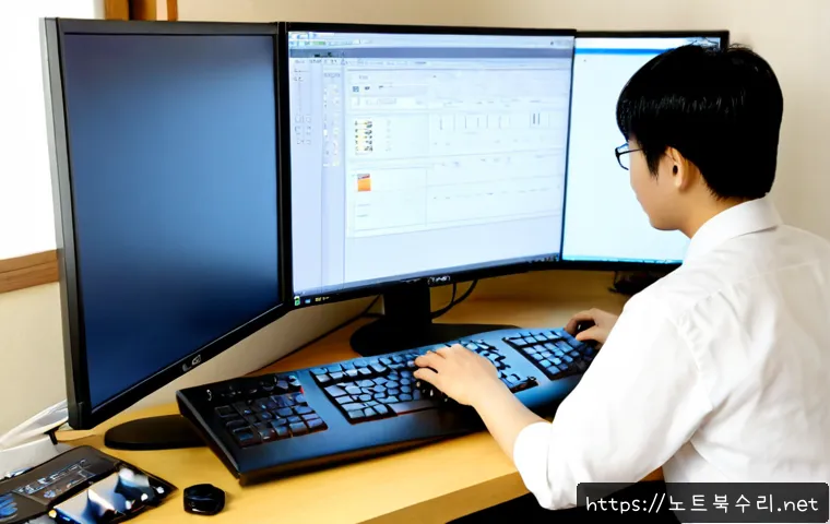 식사동 STATUS_INVALID_LOCK_SEQUENCE - Photorealistic IT support workstation in a quiet residential district near Ilsan, Korean desktop tec...