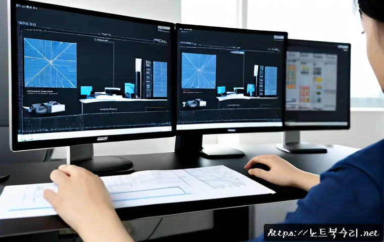 영덕동 STATUS_SYSTEM_LICENSE_INVALID - Photorealistic software support scene in a compact Yongdeok-dong design office, frustrated architect...
